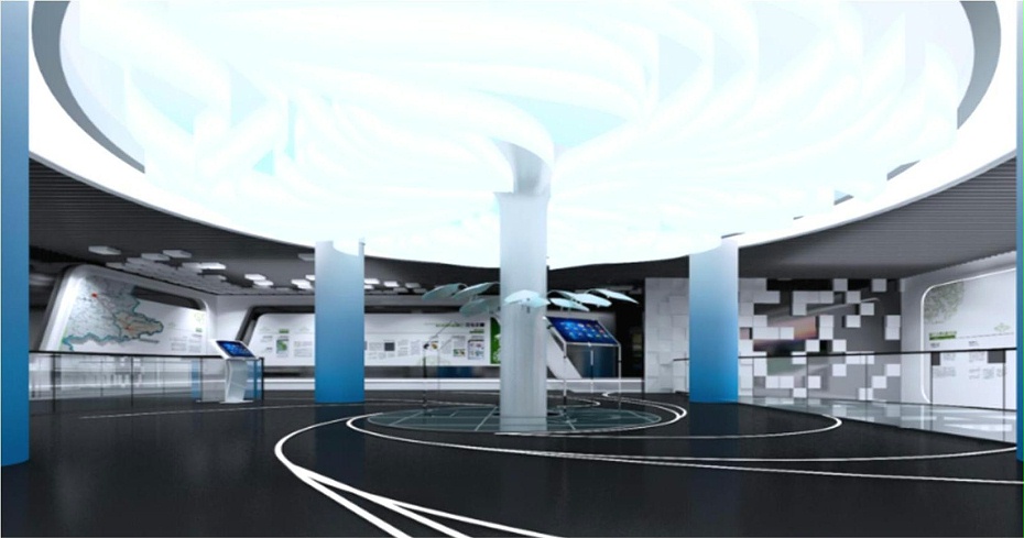 1270平方產(chǎn)業(yè)園展示中心裝修-園區(qū)展示廳效果圖-文豐裝飾