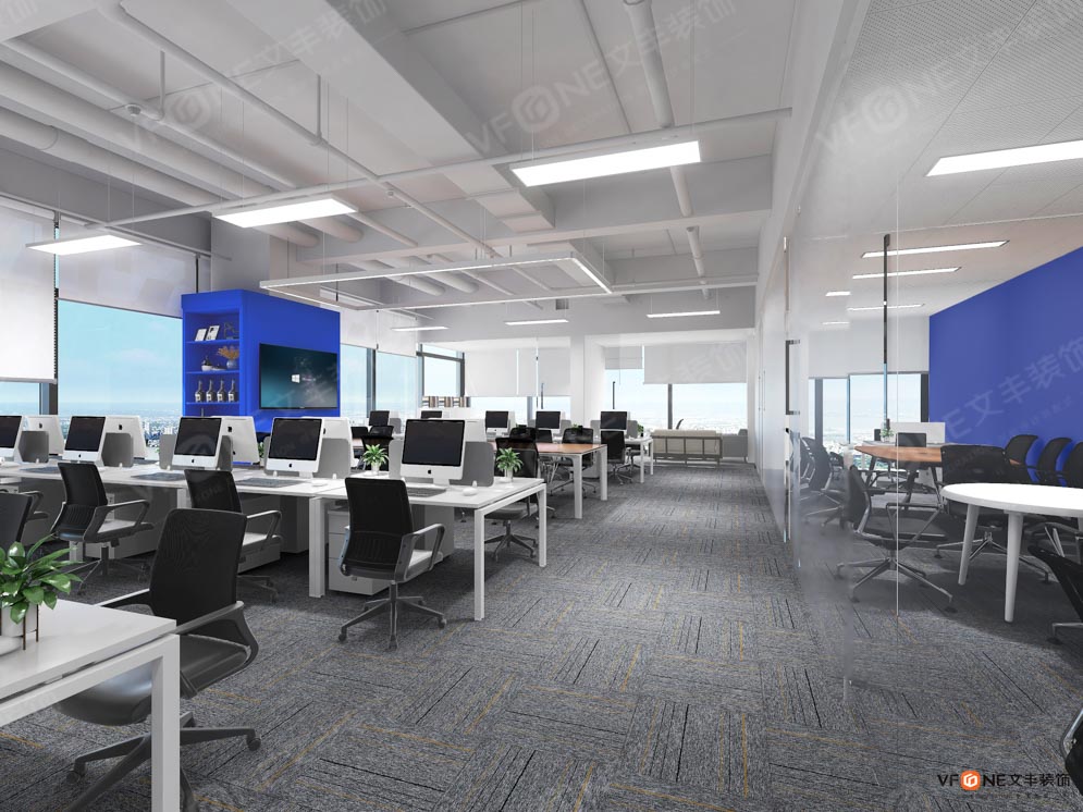 30萬預(yù)算，設(shè)計一套200平方米個性化跨境電商辦公室方案-文豐裝飾裝修公司